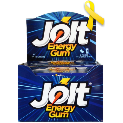 Yellow  Ribbon  Jolt  Energy  Gum  Icy Mint     12 Packs